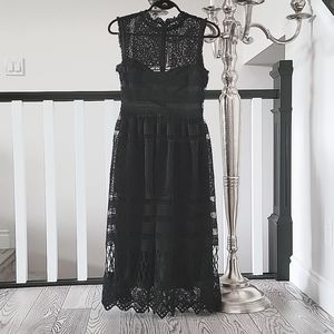 Boohoo BOUTIQUE LACE SKATER BRIDESMAID DRESS